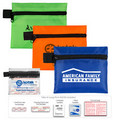 7 Piece Take-A-Long First Aid Kit in Polyester Zipper Pouch